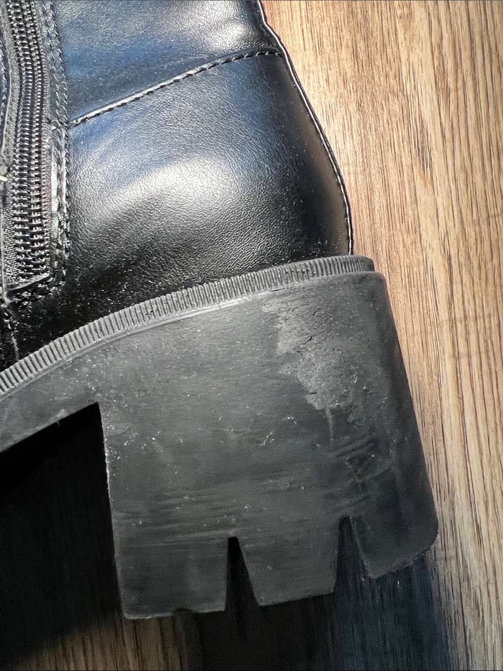 Zara Lug Sole Heeled Boots Size 42 size 11 - Picture 3 of 11